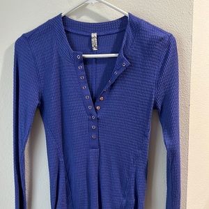 Free people cobalt blue long sleeve size small